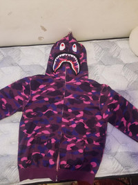 Purple Camo Bape Hoodie (Size M)