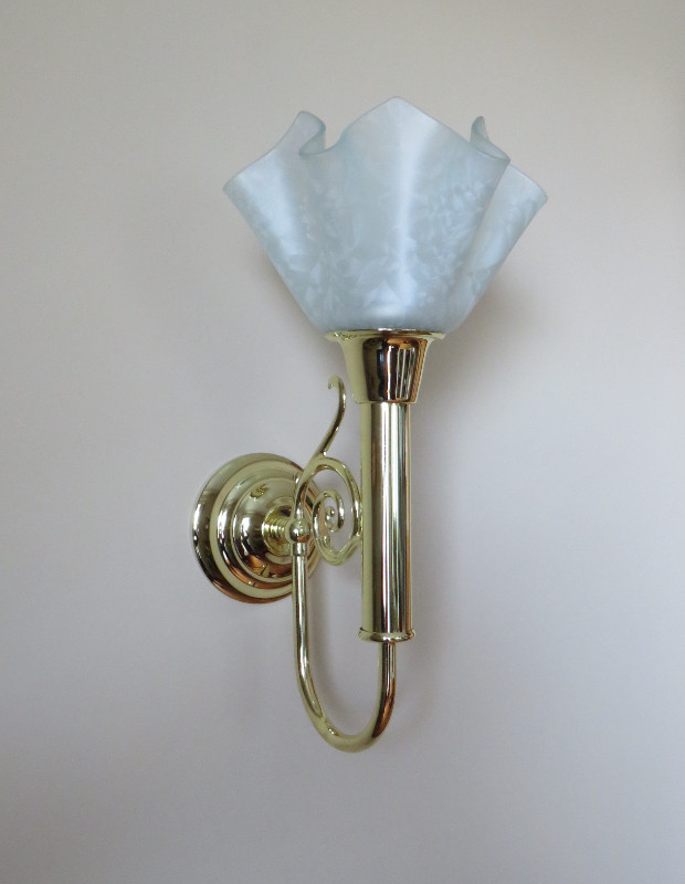 Brass and Glass Candle Wall Sconces in Home Décor & Accents in Oshawa / Durham Region