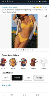 NEW!   ZAFUL Yellow Bikini