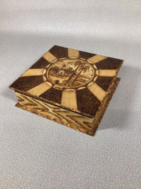 Handmade wood box from Cuba - box aa07