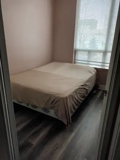 A SMALL PRIVATE ROOM ( 8' × 9' ) WITH SHARED WASHROOM(shared only with 1 person) + SHARED KITCHEN +...