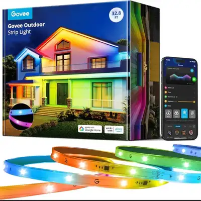 Govee 32.8ft Smart Outdoor LED Strip Lights Waterproof, View more