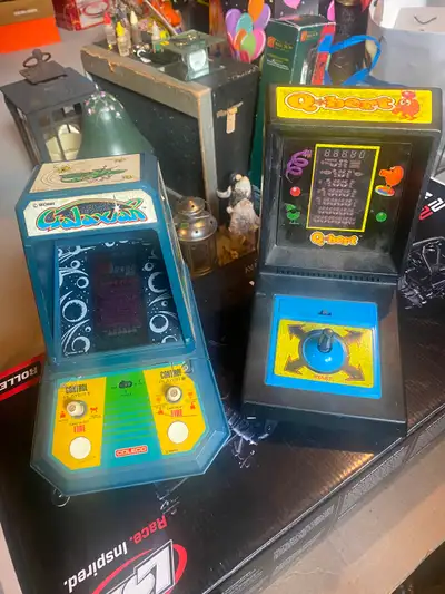 2-Vintage Coleco Galaxian & Qbert Arcade Games in good shape and fully functional. $300.