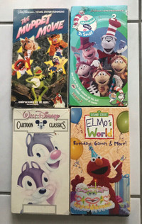 4 Kids Classics Dr Seuss Sesame Street  Walt Disney VHS movies