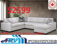 SECTIONAL SOFA MADE IN CANADA ARV FURNITURE MISSISSAUGA ONTARIO