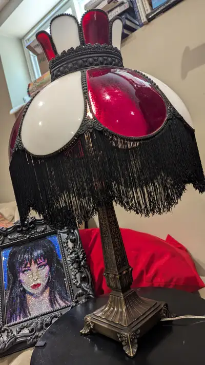 Gothic Vintage ★ Stained Glass Shade Lamp/Chandelier, View more