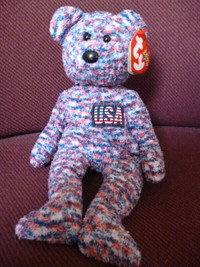 USA Bear July 4, 2000 Retired Ty Beanie Baby with tag