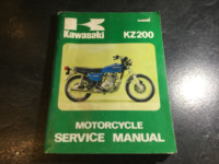 1977 Kawasaki KZ200 Motorcycle Service Manual KZ200CA1