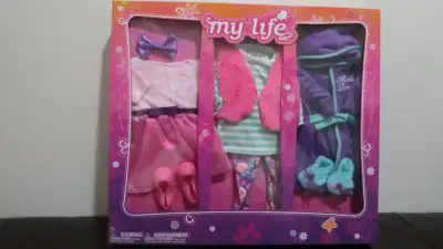 My life as - set of 3 outfits for 18" doll, NEW, View more