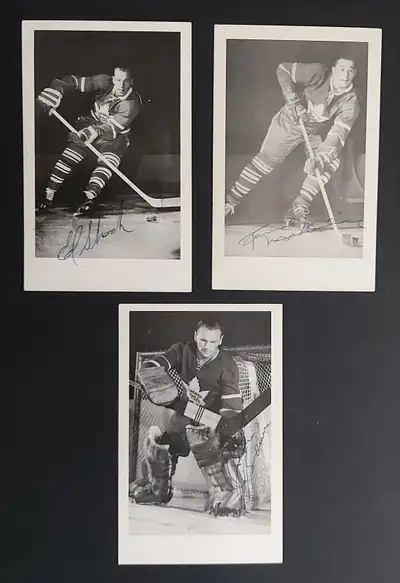 1961-62 SIGNED Toronto Maple Leafs Photo Postcards w/ Bower, View more