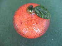 Vintage glass fruit, navel orange
