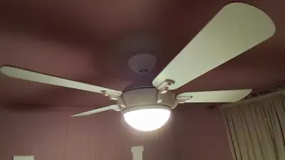 White/Light Wood Ceiling Fan (Receiver Dead) , View more