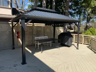 backyard gazebo in good condition, View more