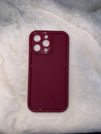 Wine red silicone Iphone 15 Pro Max case