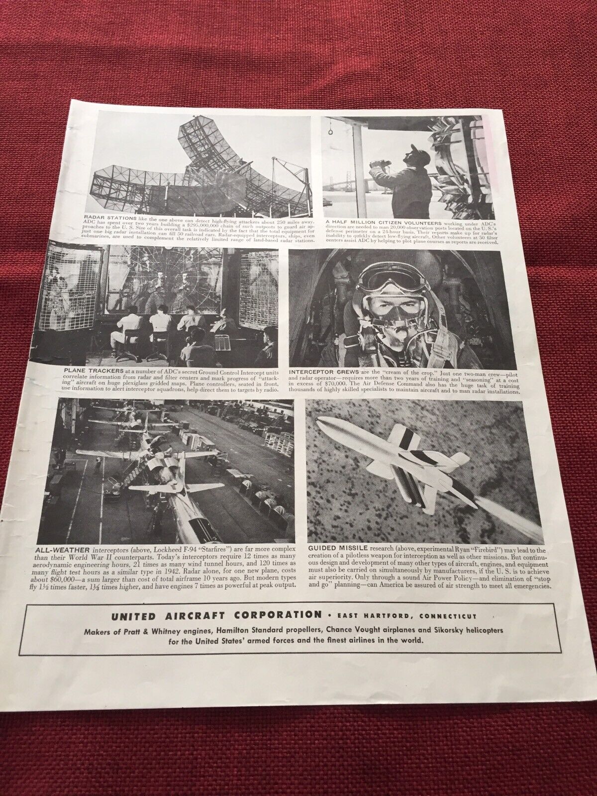 1952 United Aircraft Corporation Original Ad, photo 1