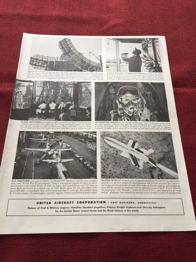 1952 United Aircraft Corporation Original Ad in Magazines in North Bay - Image 2