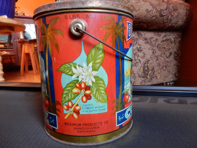 Old Bagdad Coffee pail-5 pounds-Bagdad a fragrant good coffee in Arts & Collectibles in Saskatoon - Image 4