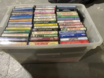130+ tapes and one case(holds 30) Everything for $200 Offering a diverse collection of used country...
