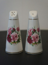 Vintage Salt and Pepper Shakers - Roses - England