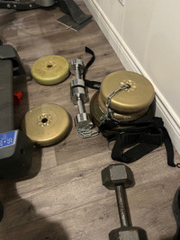 Standerd weight plates and dumbbells 1$ per lb 