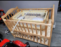 Baby crib with mattress