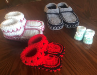 Crocheted handmade slippers
