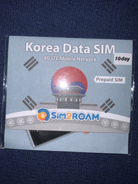 Korea 10 day prepaid SIM card