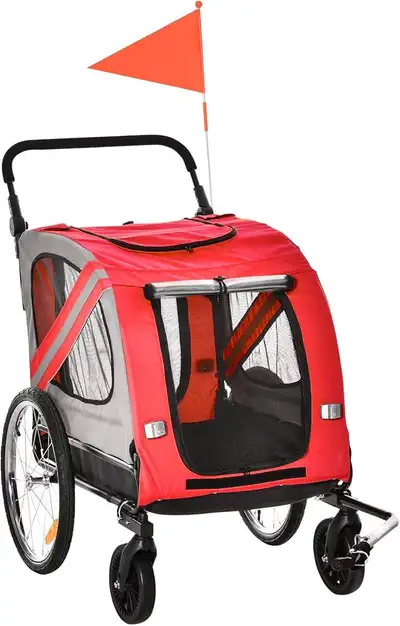 Aosom 2-in-1 Pet Bike Trailer & Stroller, View more
