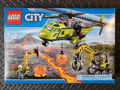 LEGO CITY 60123: Volcano Supply Helicopter, New & Factory Sealed, View more