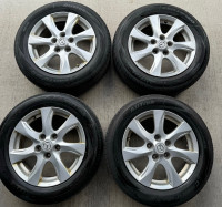 205/60/16 Certifed summer tires on Mazda 3 alloy rims 5x114.3