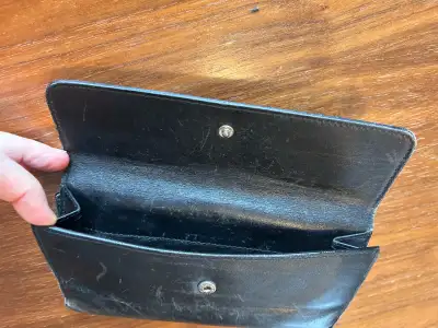 Black leather GUCCI wallet, View more