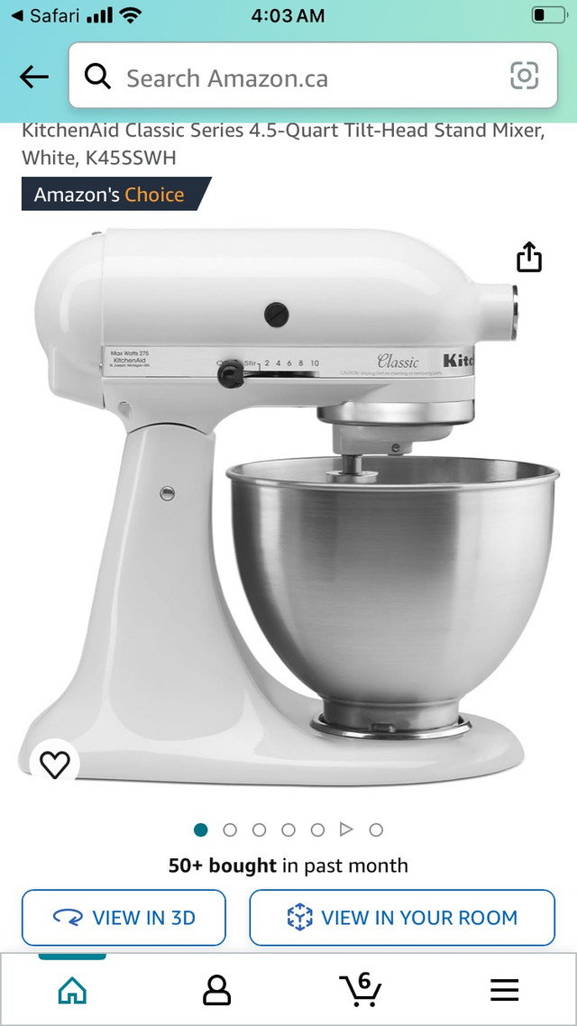 Brand new kitchen aid mixer 4.5 quart classic in Processors, Blenders & Juicers in Kitchener / Waterloo - Image 2