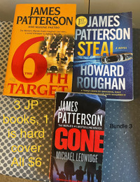 James Patterson books including 1 hard cover bundles, see all