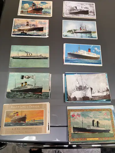 125 + OCEAN LINER POSTCARDS FROM  1900'S TO 1950'S- NEW PRICE, View more