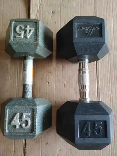 Pair of 45 lbs Dumbbells, View more