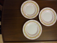 Dessert plates. Microwave and dishwasher safe. 3 pieces for $5.