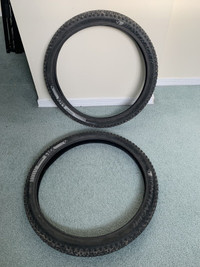 Two Bontrager XR1 Comp 20” x 1.85” tires