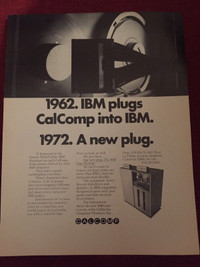 1972 Calcomp Computer Products Original Ad