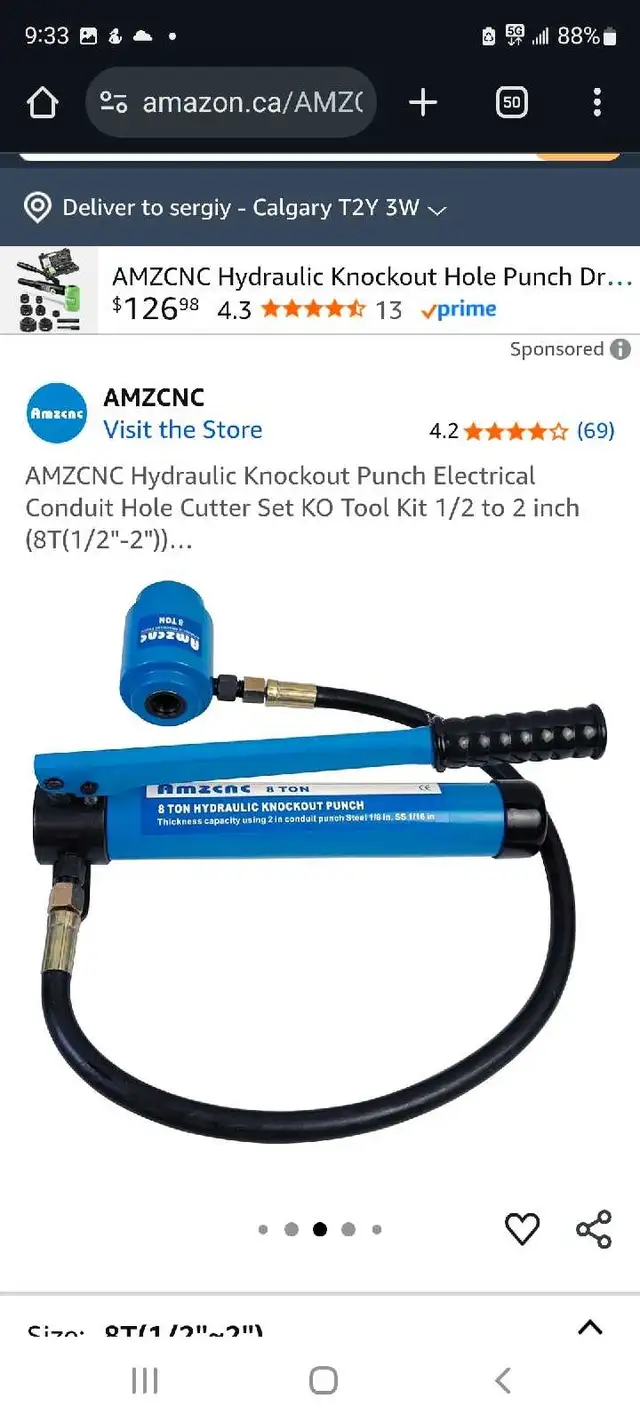 AMZCNC Hydraulic Knockout Punch  in Power Tools in Calgary - Image 4