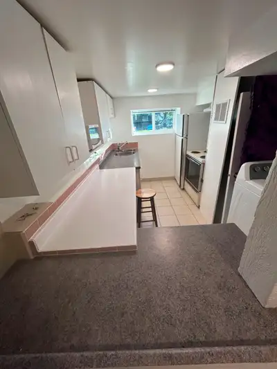 $1150/month includes heat/hot water/electricity/ensuite laundry (washer & dryer)/parking for 1 vehic...