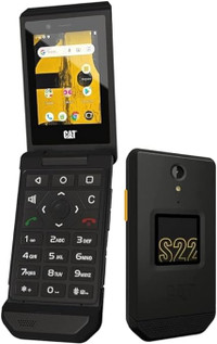 Brand New-Cat S22 Flip 16GB Black Unlocked Android Smartphone