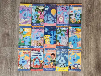 Big Blues Clues VHS Lot, 15 TAPES, with 12 Orange. Big Blues Clues VHS Lot, 15 TAPES, with 12 Orange...