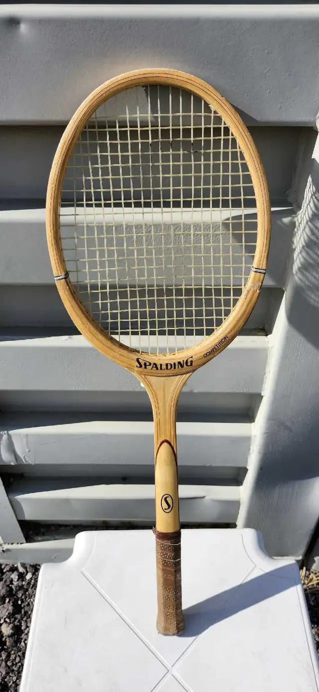 Vintage Spalding Competition Wooden Racquet