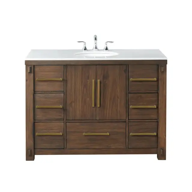 BRAND NEW 48'' Hardwood Single Bathroom Vanity with Marble Top in Cabinets & Countertops in Oakville / Halton Region - Image 2