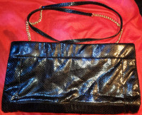 Faux snake skin purse/clutch
