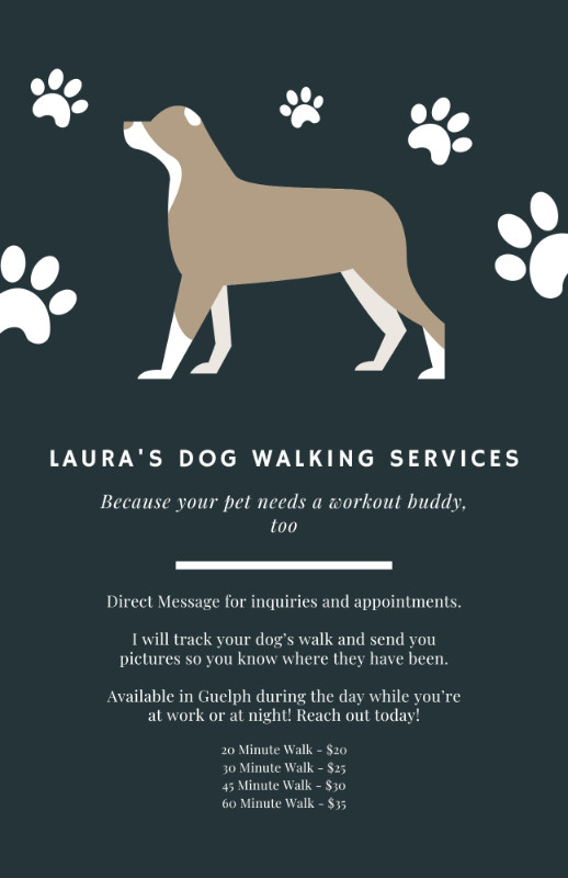 Guelph Dog Walker in Animal & Pet Services in Guelph