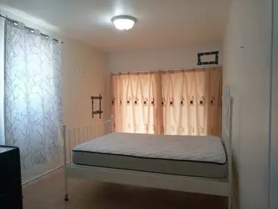 “Spacious and bright room for rent on the first floor.”