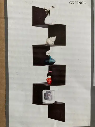 Trying to pay bills - 5 Tier Corner Wall Mount Shelf, View more