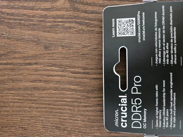 Sealed Crucial Pro OC DDR5 32GB (2x16GB) 6400 CL32 White in System Components in Mississauga / Peel Region - Image 3