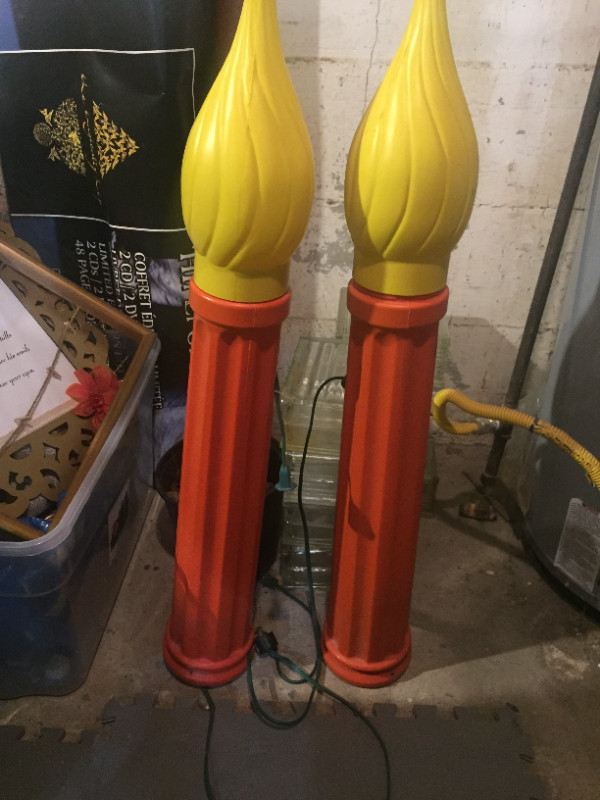 Vintage Christmas Blow mold Candles for sale  